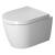 Duravit 2530090092 ME by Starck Dual Flush One-Piece Wall Mounted Compact Rimless Elongated Toilet in White