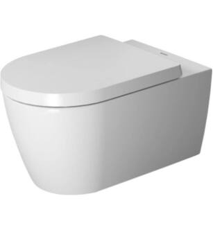 Duravit 2529090092 ME by Starck Dual Flush One-Piece Wall Mounted Rimless Elongated Toilet in White