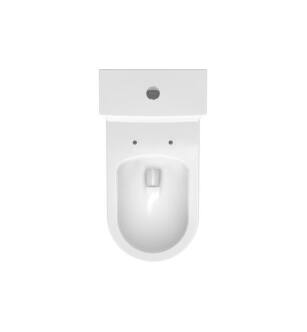 Duravit 2173010001 ME by Starck Dual Flush One-Piece Floor Mounted Rimless Elongated Toilet in White