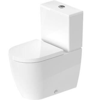 Duravit 2170090092 ME by Starck Dual Flush Floor Mounted Close Coupled Elongated Toilet in White