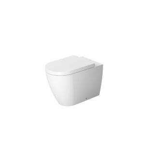 Duravit 2169090092 ME by Starck Dual Flush One-Piece Floor Mounted Back-to-Wall Elongated Toilet in White