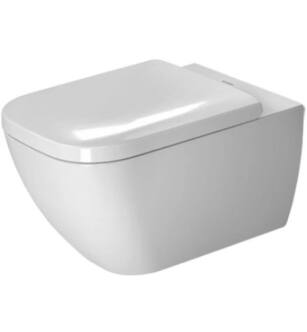 Duravit 2222090092 Happy D.2 Dual Flush One-Piece Wall Mounted Washdown Rimless Elongated Toilet in White