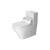 Duravit 2157510005 DuraStyle Dual Flush One-Piece Floor Mounted Elongated Toilet in White