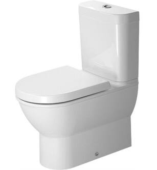 Duravit 2138090092 Darling New Dual Flush Two-Piece Close Coupled Floor Mounted Elongated Toilet in White