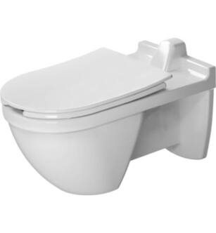 Duravit 2560090000 Starck 3 Single Flush One-Piece Wall Mounted Elongated Toilet in White