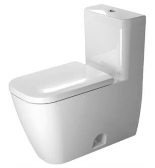 Duravit 2121010001 Happy D.2 Dual Flush One-Piece Floor Mounted Elongated Toilet in White
