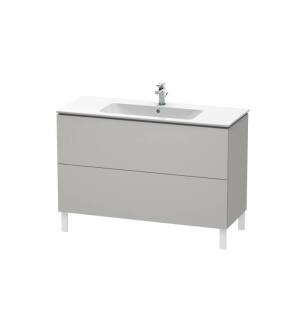 Duravit LC662800707 L-Cube 48" Floor Standing Single Bathroom Vanity with Two Drawers in Concrete Gray Matte