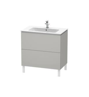Duravit LC662600707 L-Cube 32 1/4" Floor Standing Single Bathroom Vanity with Two Drawers in Concrete Gray Matte