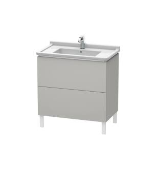 Duravit LC660900707 L-Cube 32 1/4" Floor Standing Single Bathroom Vanity with Two Drawers in Concrete Gray Matte