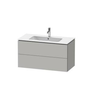 Duravit LC624200707 L-Cube 40 1/8" Wall Mount Single Bathroom Vanity with Two Drawers in Concrete Gray Matte