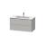 Duravit LC624200707 L-Cube 40 1/8" Wall Mount Single Bathroom Vanity with Two Drawers in Concrete Gray Matte