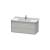 Duravit KT664500707 Ketho 39 3/8" Wall Mount Single Bathroom Vanity with Two Drawers in Concrete Gray Matte