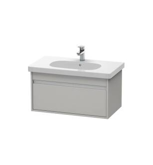 Duravit KT666700707 Ketho 31 1/2" Wall Mount Single Bathroom Vanity with One Drawer in Concrete Gray Matte
