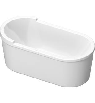 Duravit 700409000000090 Starck 63" Free Standing Acrylic Soaking Bathtub with One Backrest Slope in White