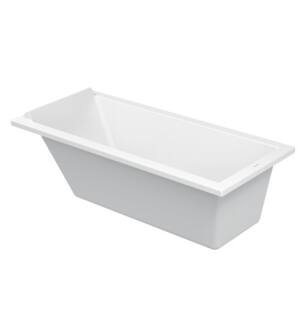 Duravit 700333000000090 Starck 63" Drop-In Acrylic Soaking Bathtub with One Backrest Slope in White