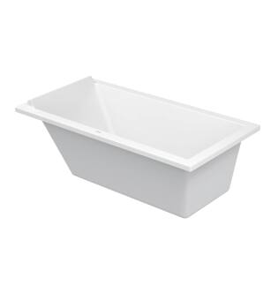 Duravit 700332000000090 Starck 59" Drop-In Acrylic Soaking Bathtub with One Backrest Slope in White