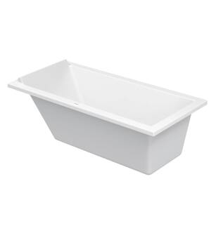 Duravit 700331000000090 Starck 59" Drop-In Acrylic Soaking Bathtub with One Backrest Slope in White