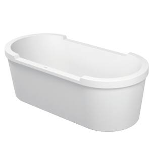 Duravit 700012000000090 Starck 74 7/8" Free Standing Acrylic Soaking Bathtub with Two Backrest Slope in White