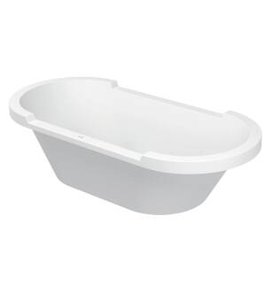 Duravit 700011000000090 Starck 74 7/8" Drop-In Acrylic Soaking Bathtub with Two Backrest Slope in White