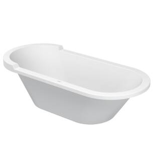 Duravit 700009000000090 Starck 70 7/8" Drop-In Acrylic Soaking Bathtub with Two Backrest Slope in White
