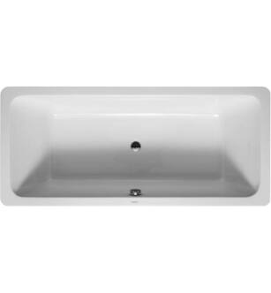 Duravit 700101000000090 D-Code 70 7/8" Drop-In Acrylic Soaking Bathtub with Two Backrest and Central Outlet