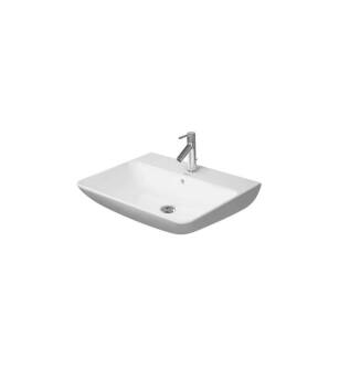 Duravit 2335650000 ME by Starck 25 5/8" Wall Mount Bathroom Sink with Overflow and Tap Platform in White / Glazed Underside
