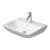 Duravit 2335600000 ME by Starck 23 5/8" Wall Mount Bathroom Sink with Overflow and Tap Platform in White / Glazed Underside