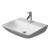 Duravit 2335550000 ME by Starck 21 5/8" Wall Mount Bathroom Sink with Overflow and Tap Platform in White