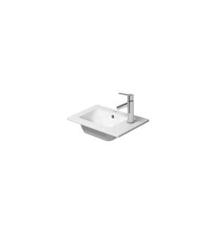 Duravit 0723430000 ME by Starck 16 7/8" Wall Mount Bathroom Sink with Overflow and Tap Platform in White