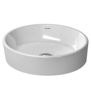 Duravit 2321440000 Starck 2 17 1/8" Vessel Bathroom Sink without Overflow and Tap Platform in White