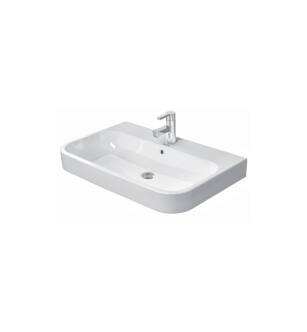 Duravit 2318800000 Happy D.2 31 1/2" Wall Mount Bathroom Sink with Overflow in White / Glazed Underside