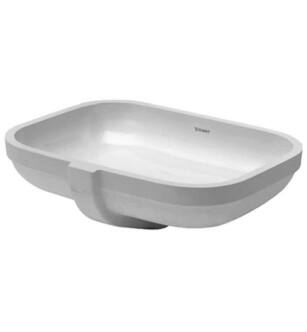 Duravit 0457480000 Happy D.2 20 1/2" Undermount Vanity Bathroom Sink with Overflow in White