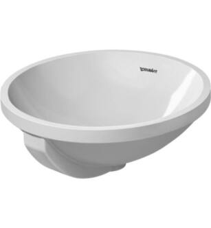 Duravit 0468400000 Architec 17" Undermount Vanity Bathroom Sink with Overflow in White / Glazed Underside