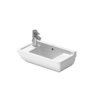 Duravit 0751500000 Starck 3 19 3/4" Wall Mount Bathroom Sink with Overflow and Tap Platform in White / Glazed Underside
