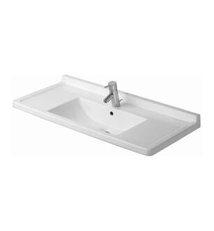 Duravit 0304100000 Starck 3 41 3/8" Wall Mount Bathroom Sink with Overflow and Tap Platform in White