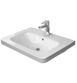 Duravit 2320650000 DuraStyle 25 5/8" Drop In Vanity Bathroom Sink with Overflow and Tap Platform in White / Glazed Underside
