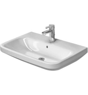 Duravit 2319650000 DuraStyle 25 5/8" Wall Mount Bathroom Sink with Overflow and Tap Platform in White / Glazed Underside