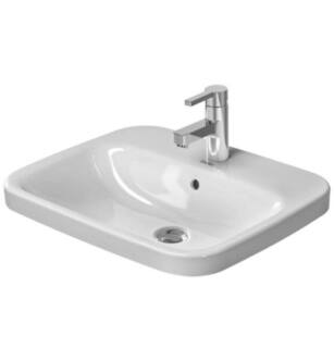 Duravit 0374560000 DuraStyle 22" Drop In Vanity Bathroom Sink with Overflow and Tap Platform in White