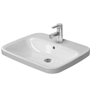 Duravit 0374620000 DuraStyle 24 1/4" Drop In Vanity Bathroom Sink with Overflow and Tap Platform in White