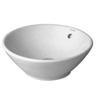 Duravit 0325420000 Bacino 16 5/8" Vessel Round Bathroom Sink with Overflow in White