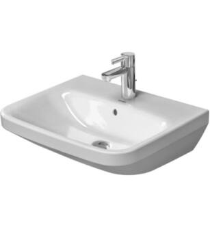 Duravit 2319550000 DuraStyle 21 5/8" Wall Mount Bathroom Sink with Overflow and Tap Platform in White / Glazed Underside