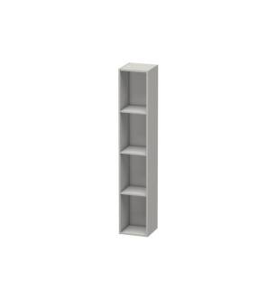 Duravit LC120500707 L-Cube 7 1/8" Wall Mount Vertical Shelf Element with Four Compartments in Concrete Gray Matte