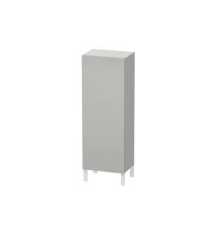 Duravit LC1179L0707 L Cube 19 5/8" Wall Mount Semi-Tall Linen Cabinet with One Door in Concrete Gray Matte