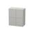 Duravit LC117700707 L Cube 14 3/8" Wall Mount Semi-Tall Linen Cabinet with One Glass Shelf in Concrete Gray Matte