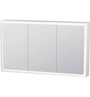 Duravit LC7553000006000 L-Cube 47 1/4" Mirror Lighting Cabinet with Four Glass Shelves in White Matte