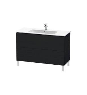 Duravit LC662801616 L-Cube 48" Floor Standing Single Bathroom Vanity with Two Drawers in Black Oak