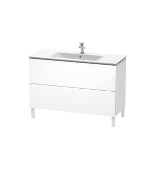 Duravit LC662801818 L-Cube 48" Floor Standing Single Bathroom Vanity with Two Drawers in White Matte
