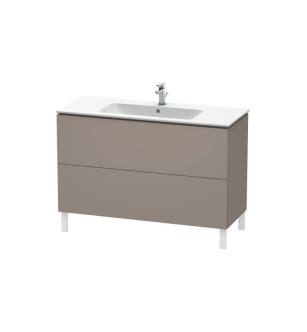 Duravit LC662804343 L-Cube 48" Floor Standing Single Bathroom Vanity with Two Drawers in Basalt Matte