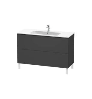 Duravit LC662804949 L-Cube 48" Floor Standing Single Bathroom Vanity with Two Drawers in Graphite Matte