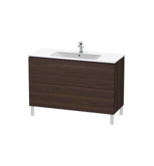 Duravit LC662806969 L-Cube 48" Floor Standing Single Bathroom Vanity with Two Drawers in Walnut Brushed